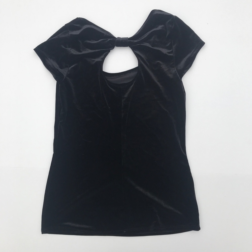 Black Bow Back Velvet Shirt, Love Fire 🔅 SALE